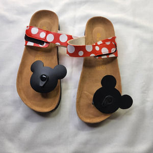 Jiateli Minnie Mouse Sandals NWOT Soft Cork Flip Flops Size 40 US 9.5-10